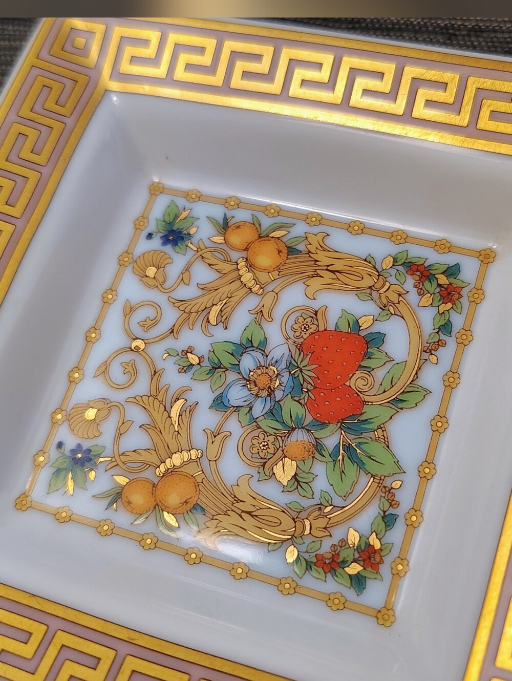 Versace Rosenthal Le Jardin de Versace Tray for Trinkets Jewelry Etc (3cm x 3cm) - Picture 5 of 8